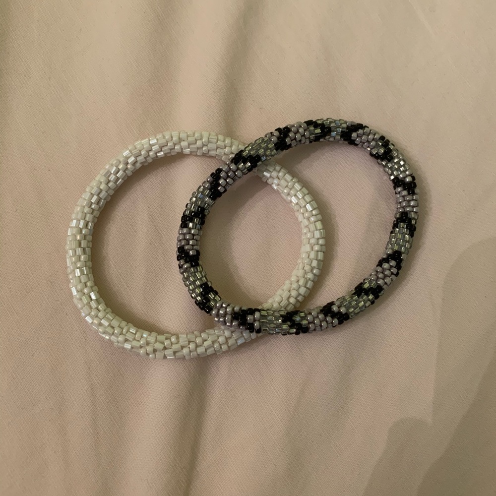 2 beaded bracelets